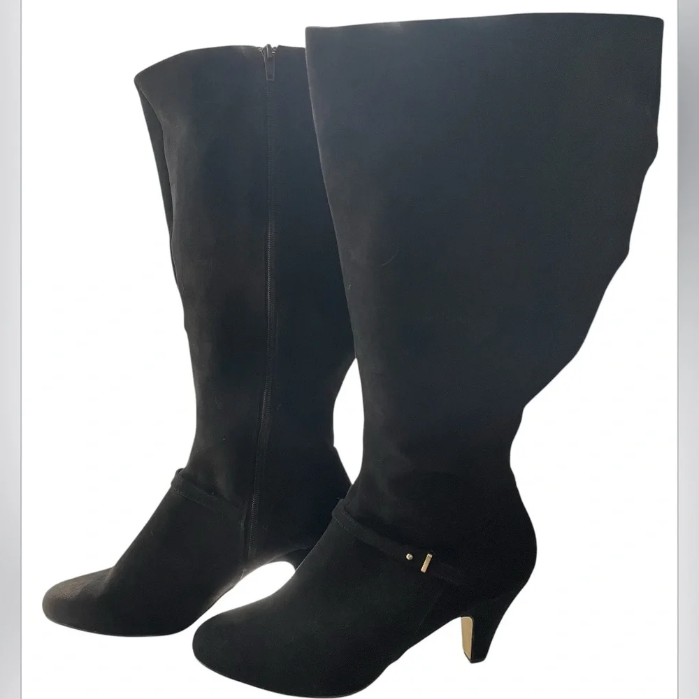 NWOT Bella Vita Sasha BLACK Suede Knee High Boots SIZE: 10 W - Picture 5 of 8
